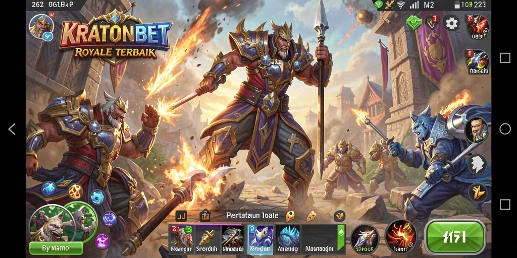 Tampilan gameplay KRATONBET yang mengesankan dan menegangkan dalam pertarungan Battle Royale.