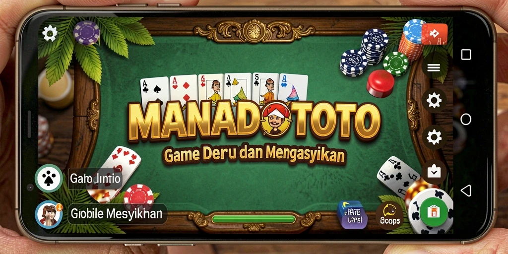 Tampilan gameplay menarik dari MANADOTOTO dengan domino yang berwarna-warni.