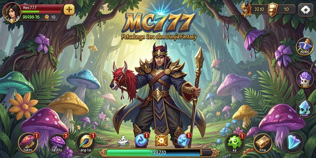 Screenshot gameplay MC777 yang menampilkan petualangan epik.