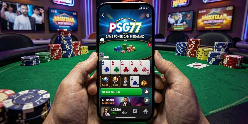 Screenshot gameplay Poker yang menarik di PSG77.