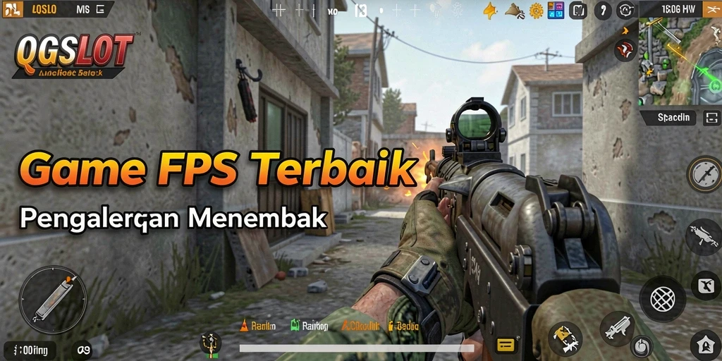Tangkapan layar menampilkan aksi menembak intens di QQSLOT.