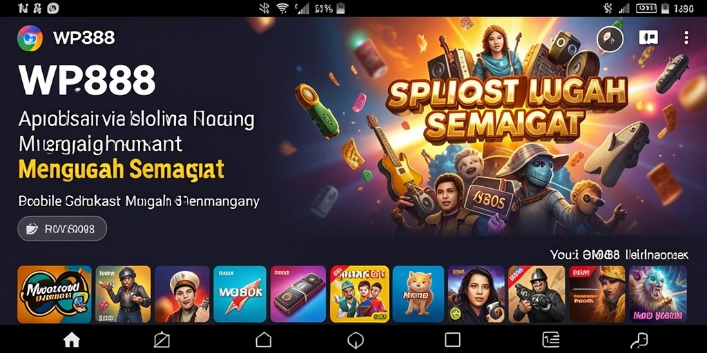 Screenshot menampilkan antarmuka WP888 dengan beragam pilihan lagu.